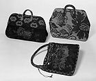 Carpetbag, Roswell Hovey, wool, leather, metal, American